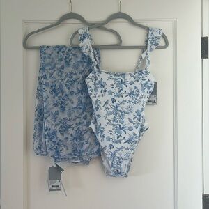 NWT Antonio Melani x Born On Fifth Swimsuit + Pareo